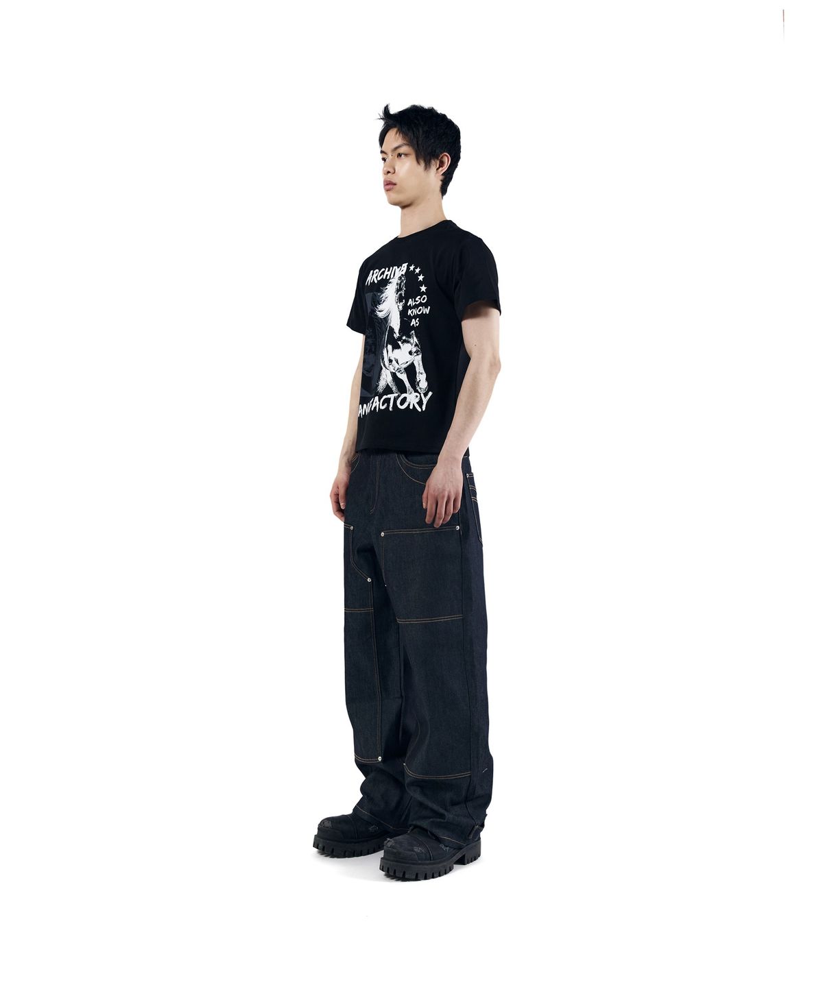 아캄(AAKAM) Western Horse Half Top (Black)