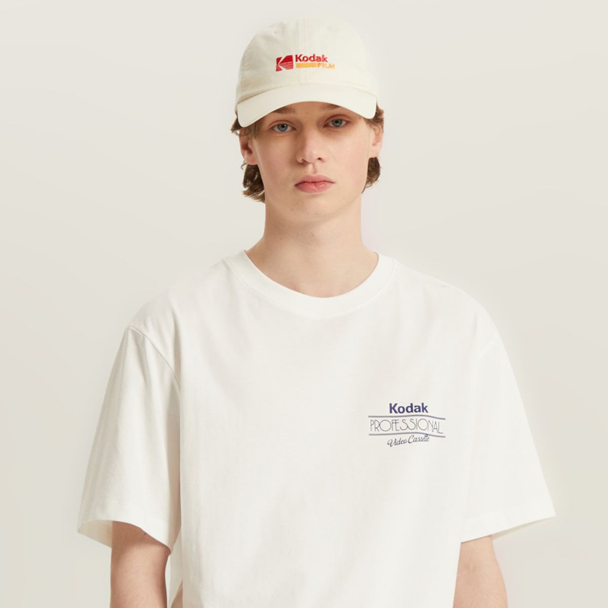 코닥(KODAK) 릴렉스핏 필름로고 볼캡 IVORY