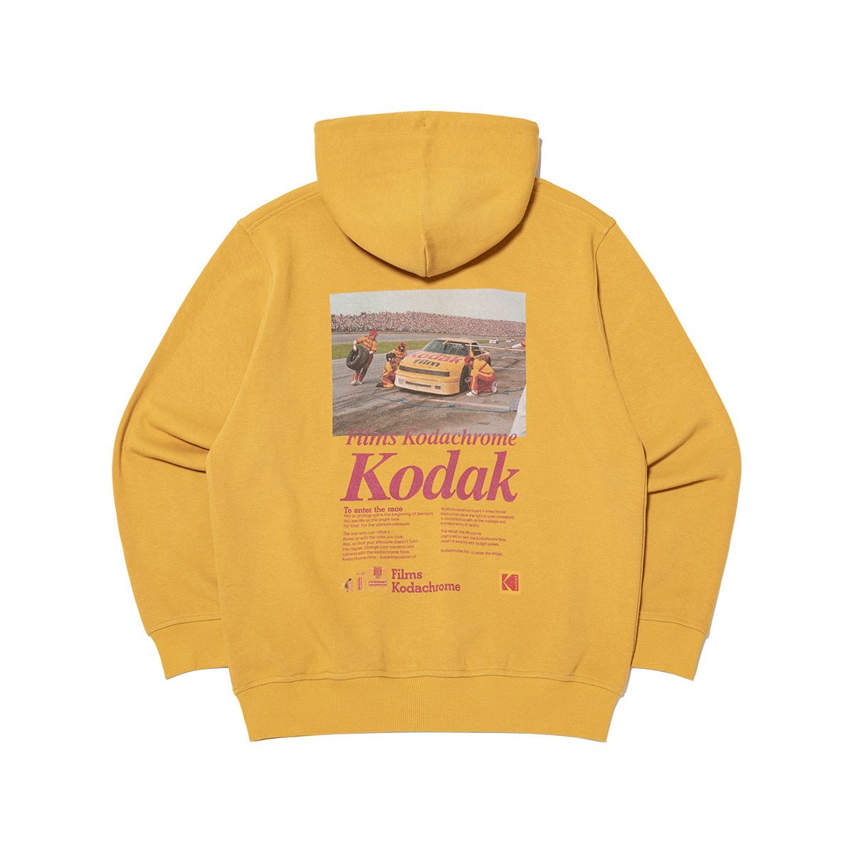 코닥(KODAK) 씨너리 그래픽 후드 티셔츠 YELLOW