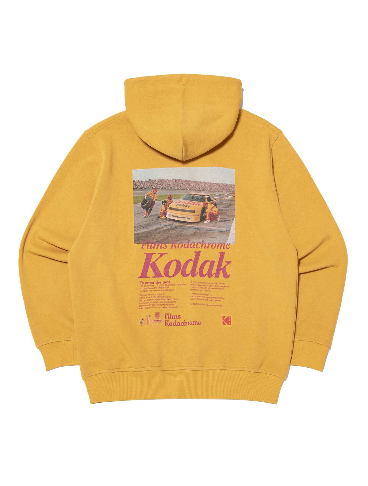 코닥(KODAK) 씨너리 그래픽 후드 티셔츠 YELLOW