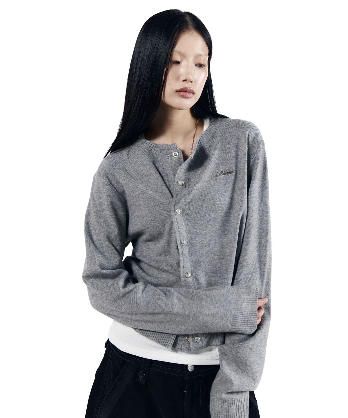 아캄(AAKAM) Granny Moddable Cardigan (Gray)
