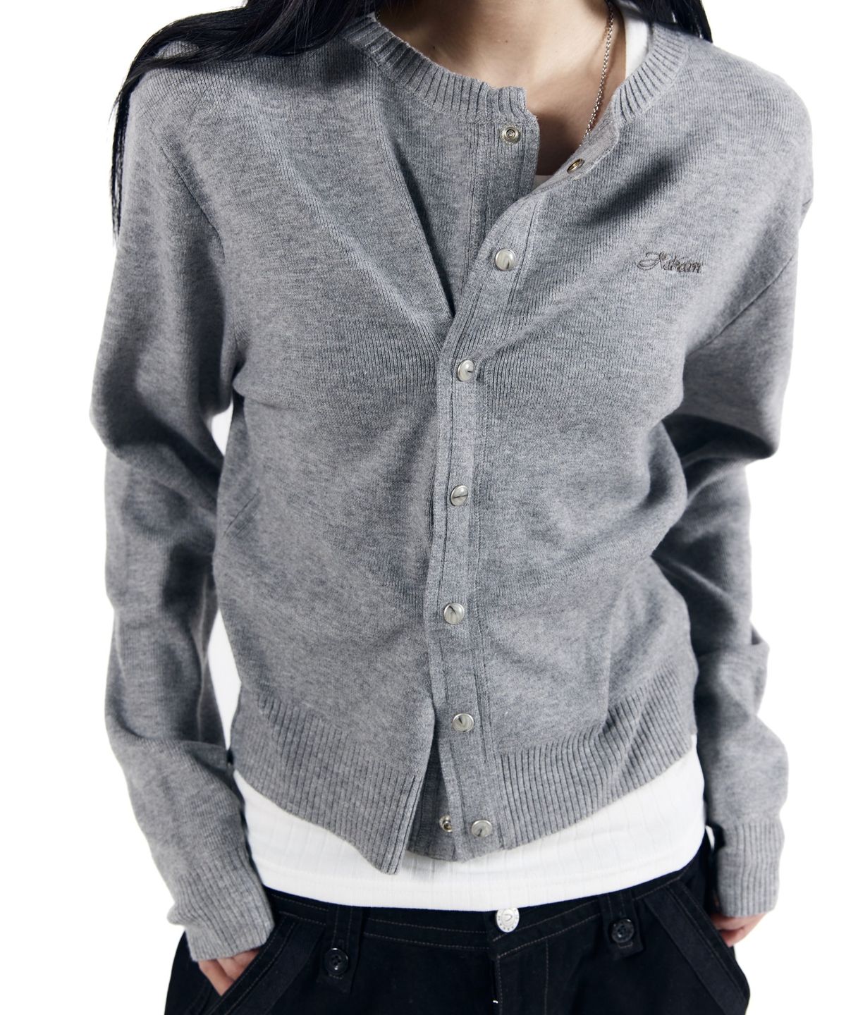 아캄(AAKAM) Granny Moddable Cardigan (Gray)