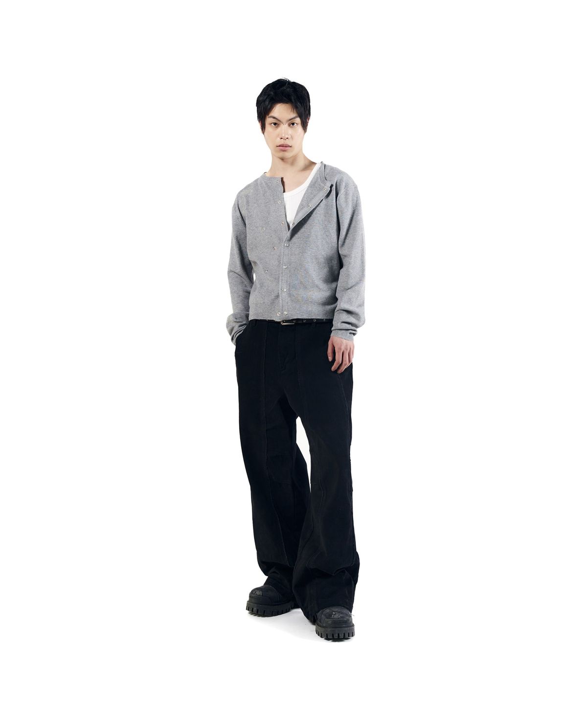 아캄(AAKAM) Granny Moddable Cardigan (Gray)