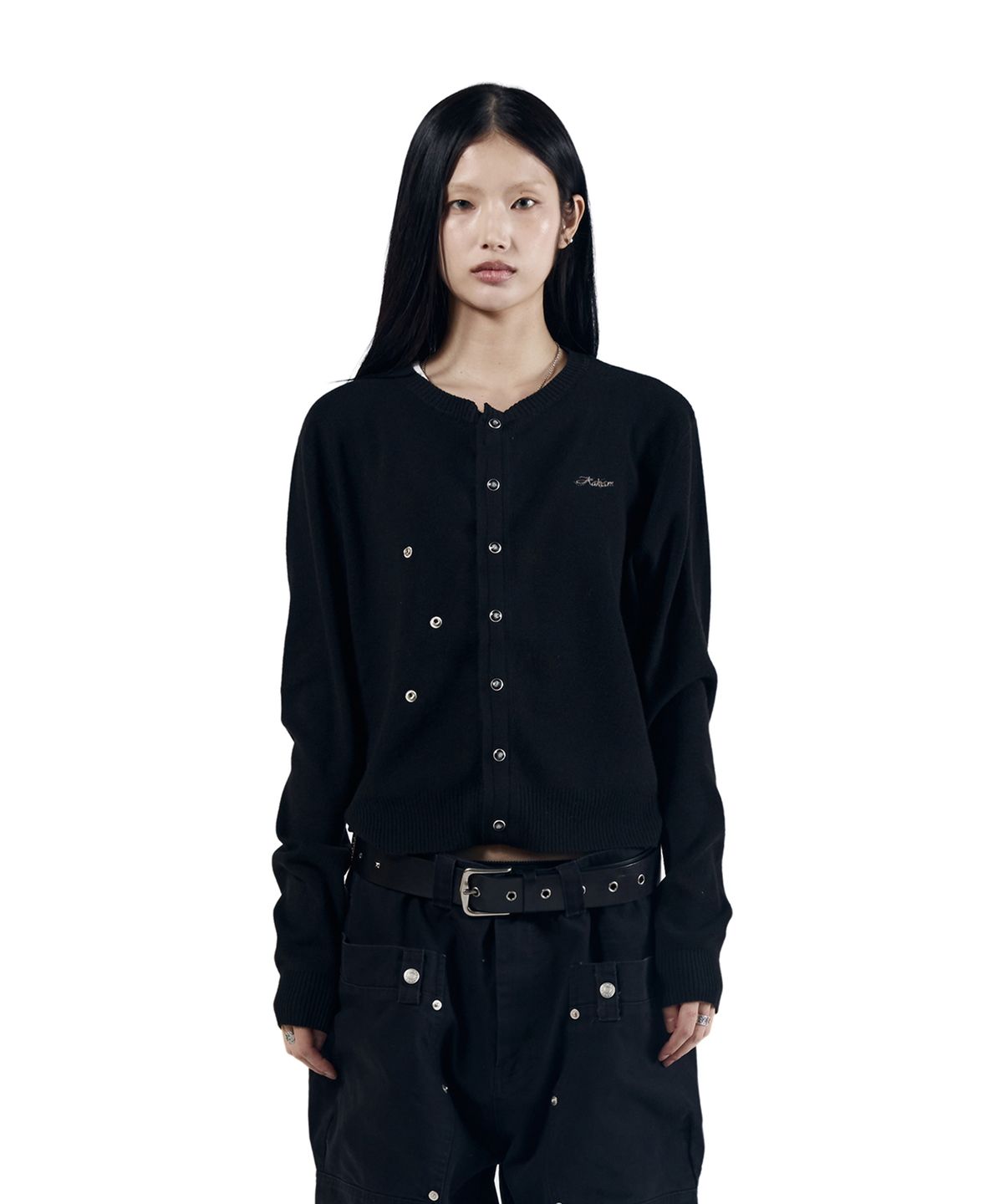 아캄(AAKAM) Granny Moddable Cardigan (Black)