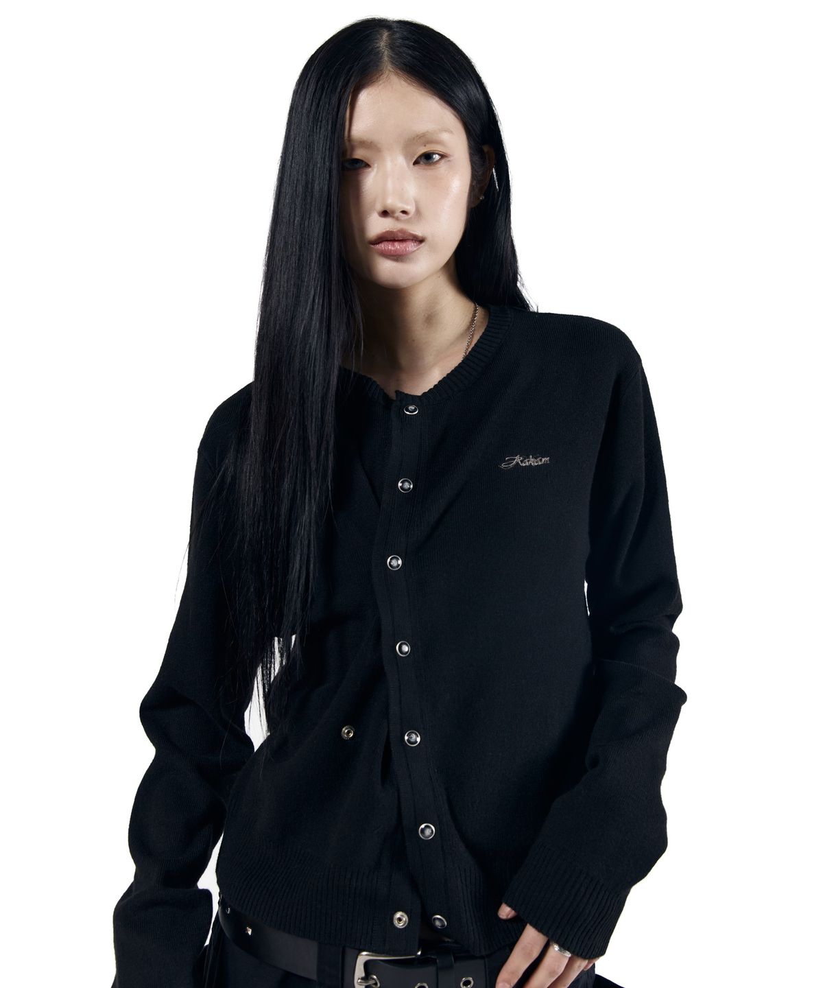 아캄(AAKAM) Granny Moddable Cardigan (Black)