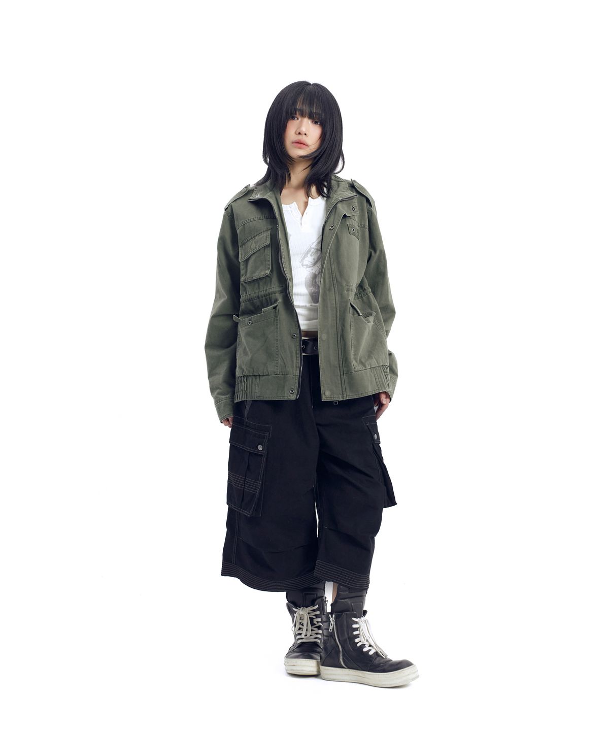 아캄(AAKAM) Nova Drawstring Field Jacket (Khaki)
