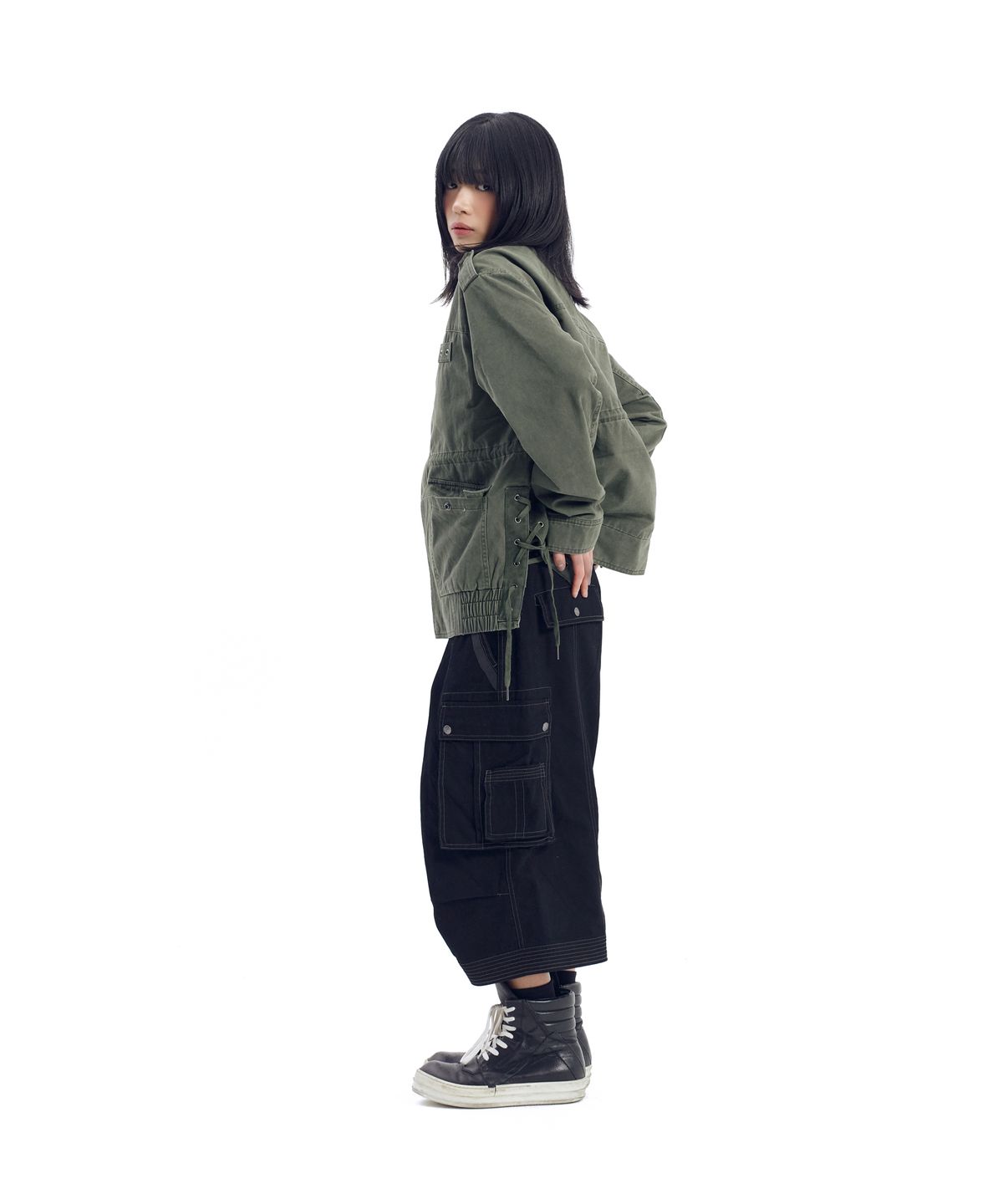 아캄(AAKAM) Nova Drawstring Field Jacket (Khaki)