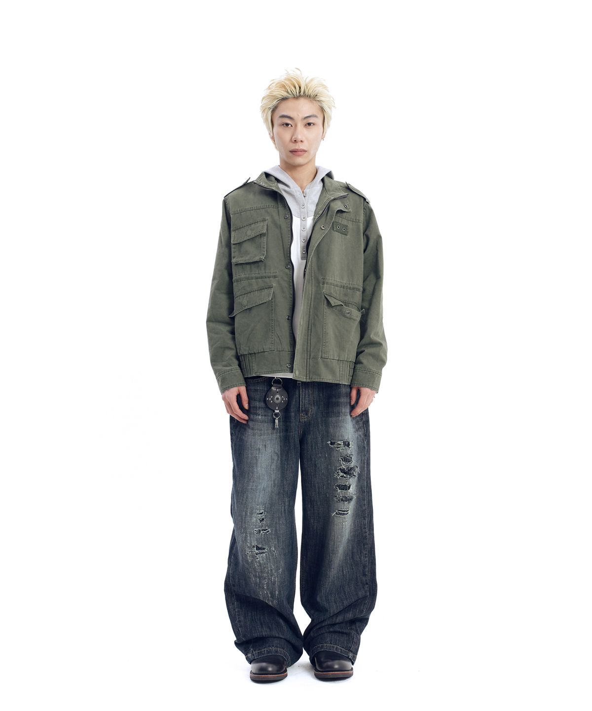 아캄(AAKAM) Nova Drawstring Field Jacket (Khaki)