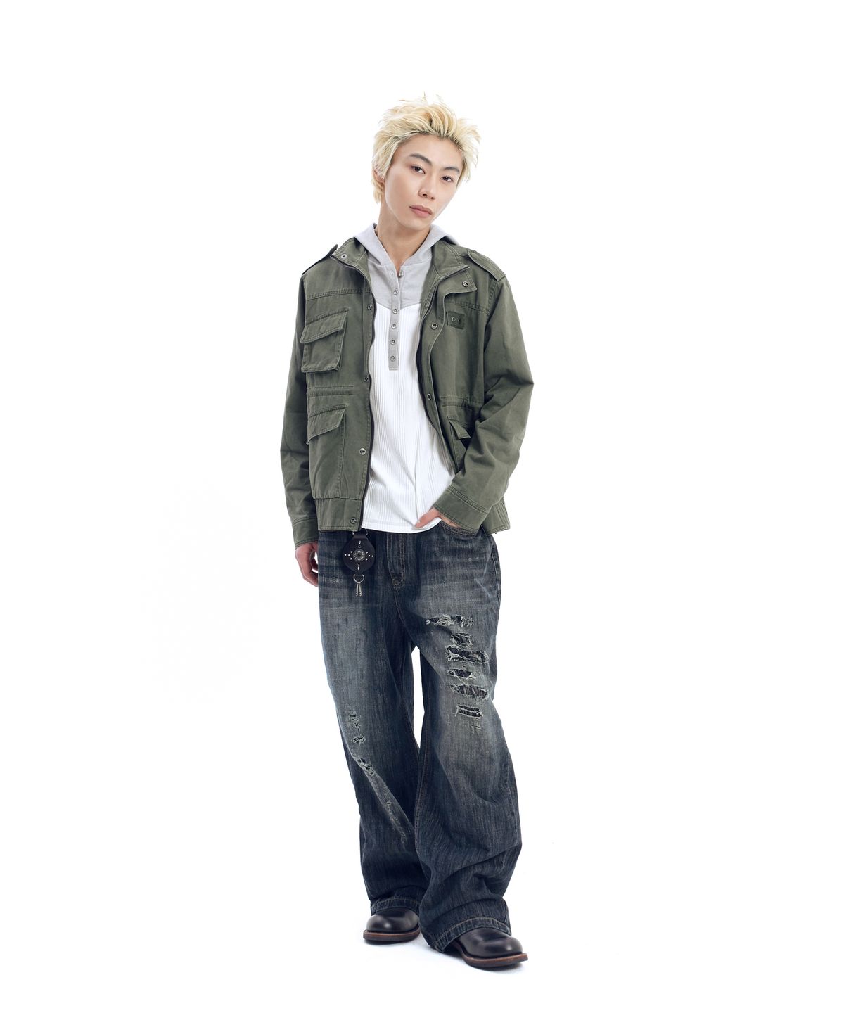 아캄(AAKAM) Nova Drawstring Field Jacket (Khaki)
