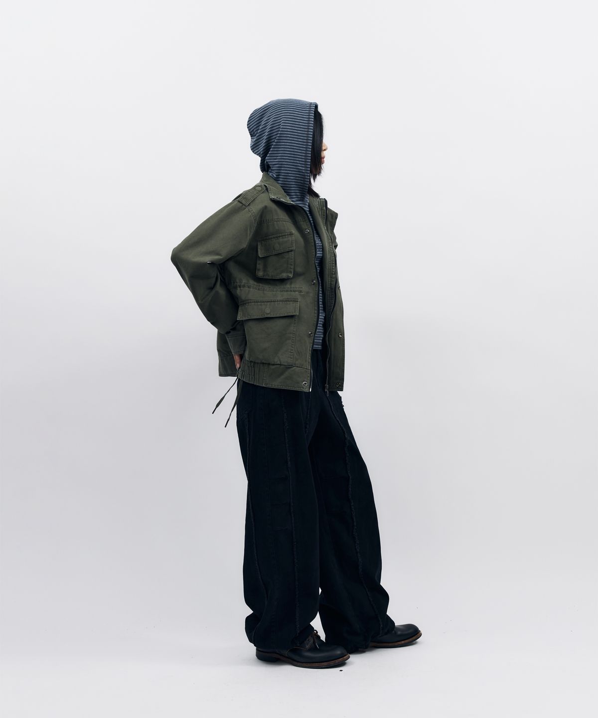 아캄(AAKAM) Nova Drawstring Field Jacket (Khaki)