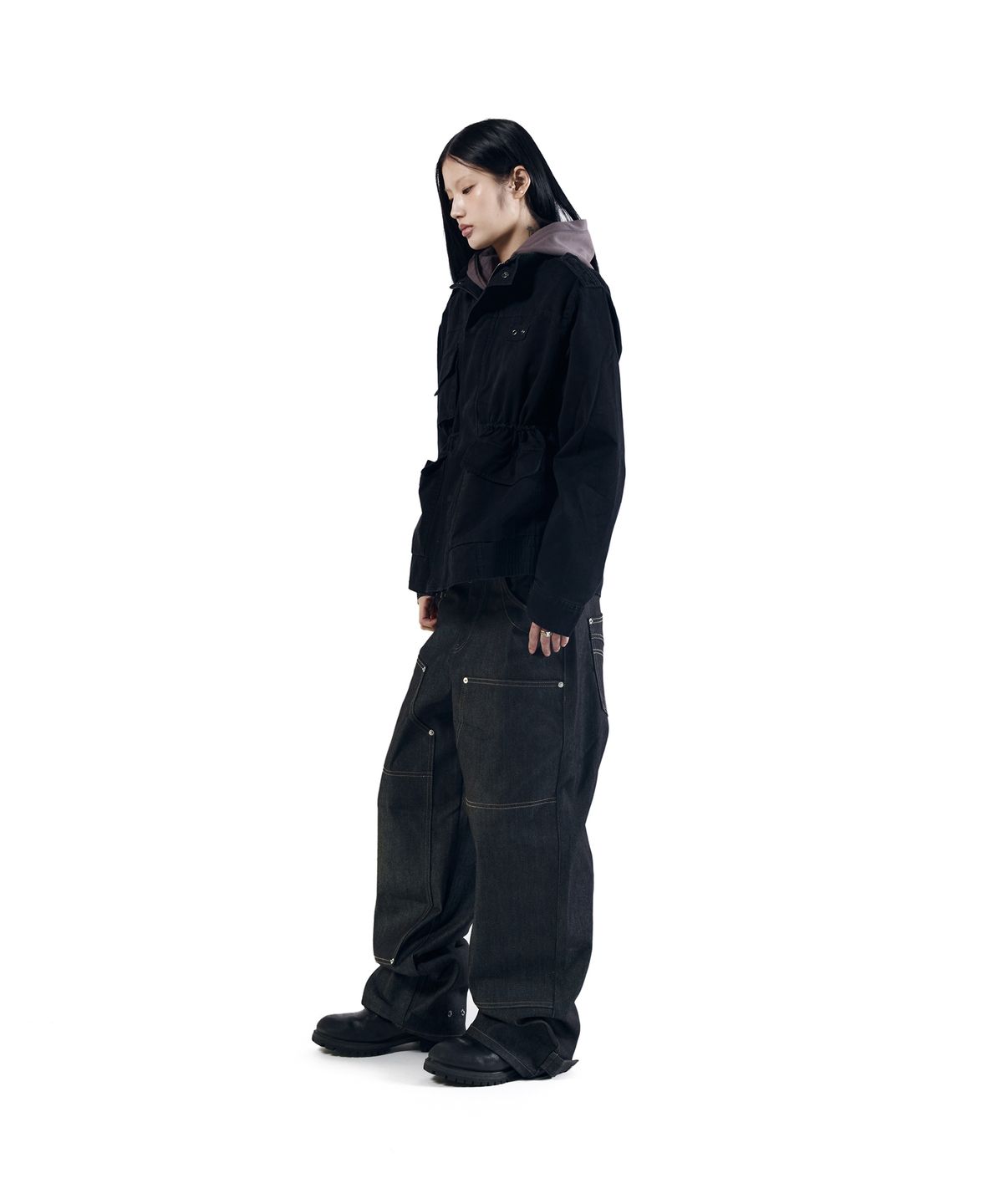 아캄(AAKAM) Nova Drawstring Field Jacket (Black)