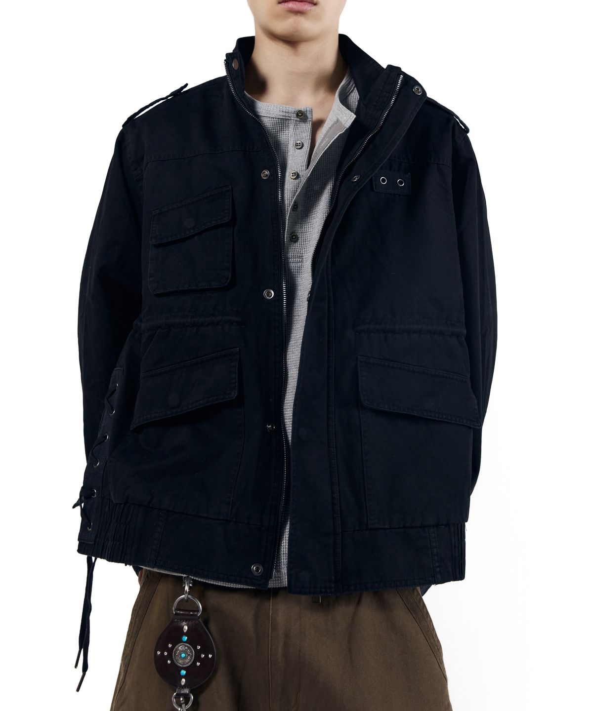아캄(AAKAM) Nova Drawstring Field Jacket (Black)