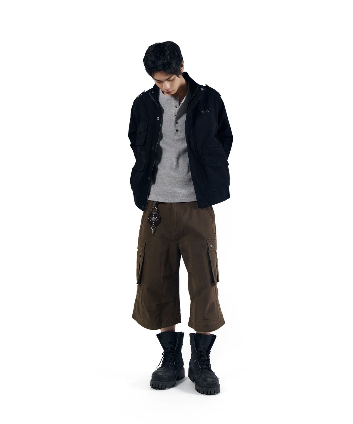 아캄(AAKAM) Nova Drawstring Field Jacket (Black)