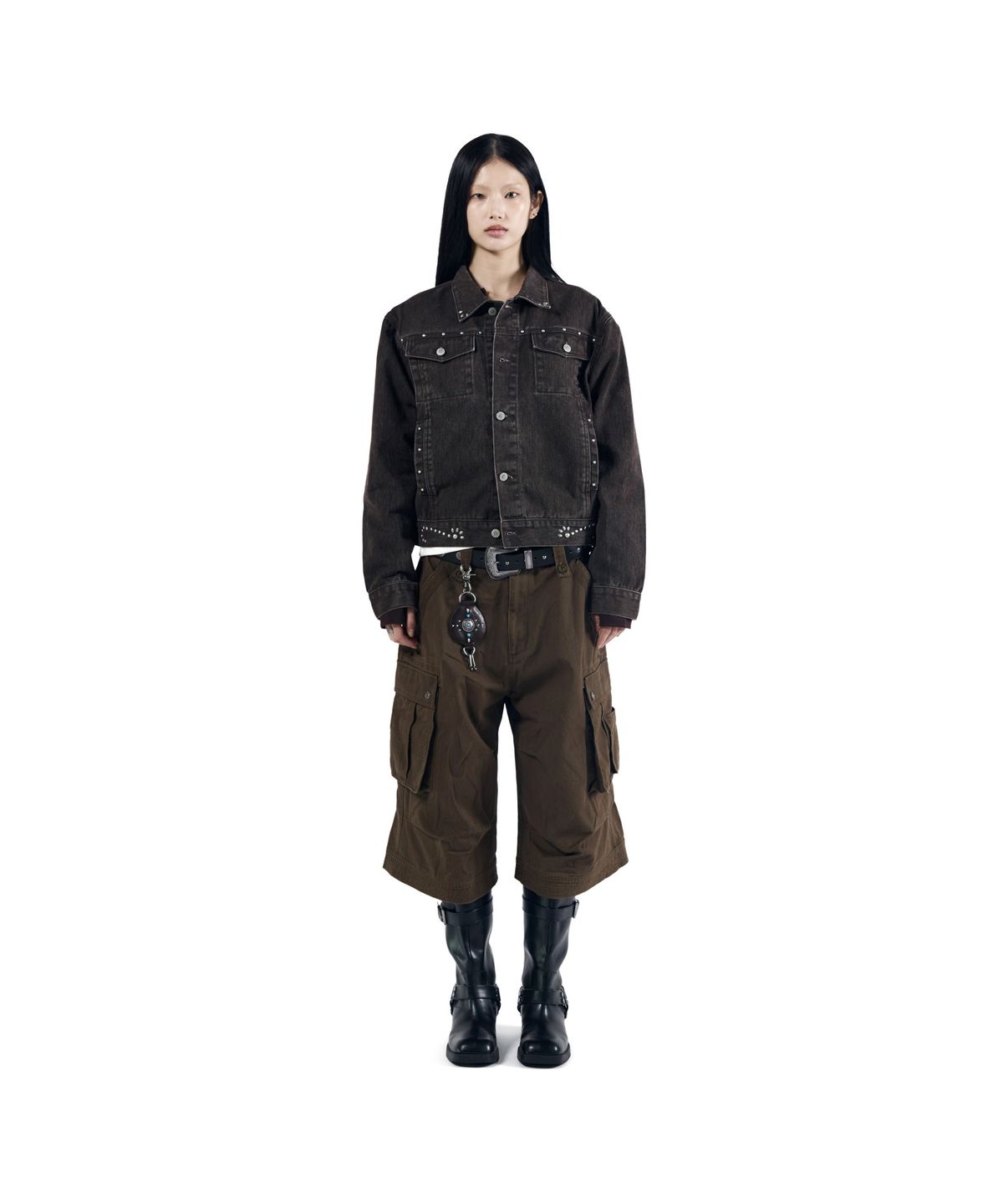 아캄(AAKAM) Frontier Studded Jacket (Brown)
