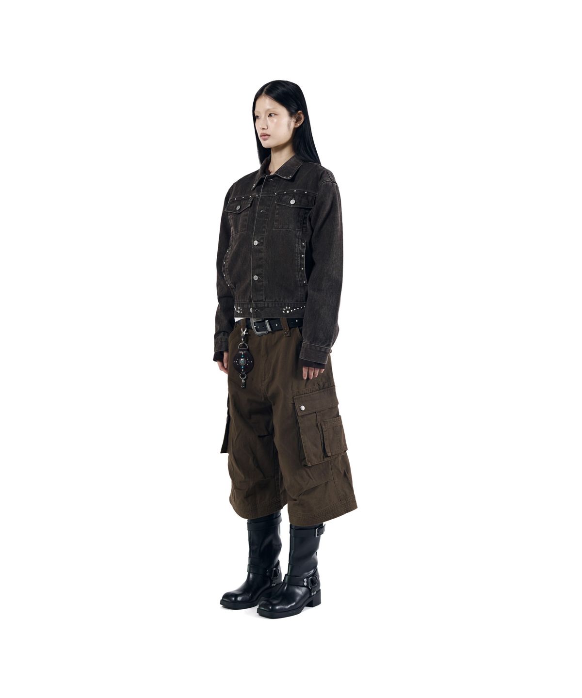 아캄(AAKAM) Frontier Studded Jacket (Brown)