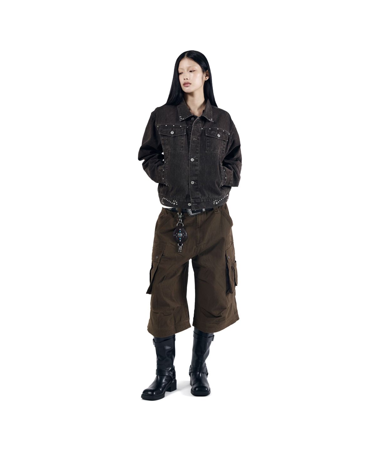 아캄(AAKAM) Frontier Studded Jacket (Brown)