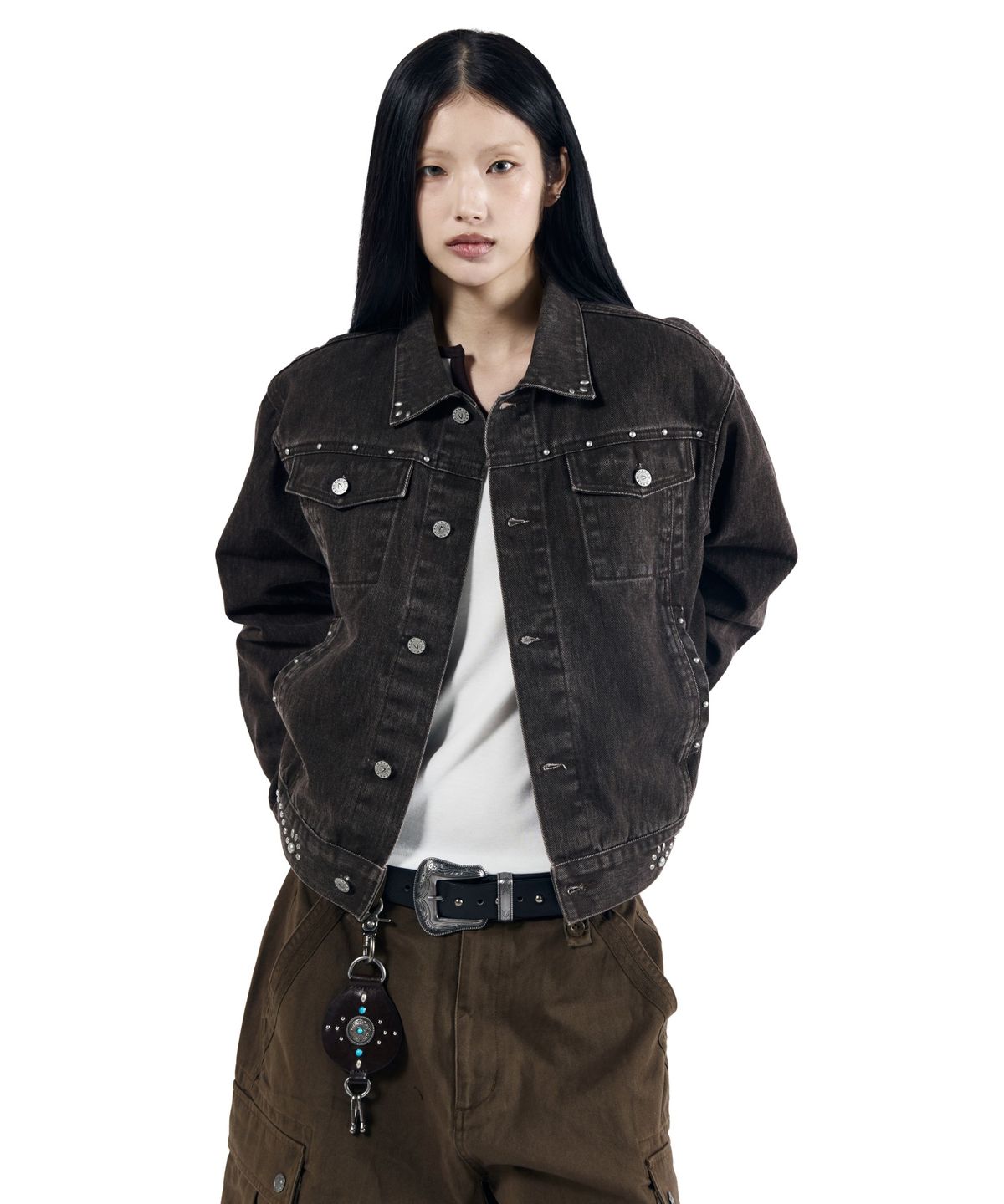 아캄(AAKAM) Frontier Studded Jacket (Brown)