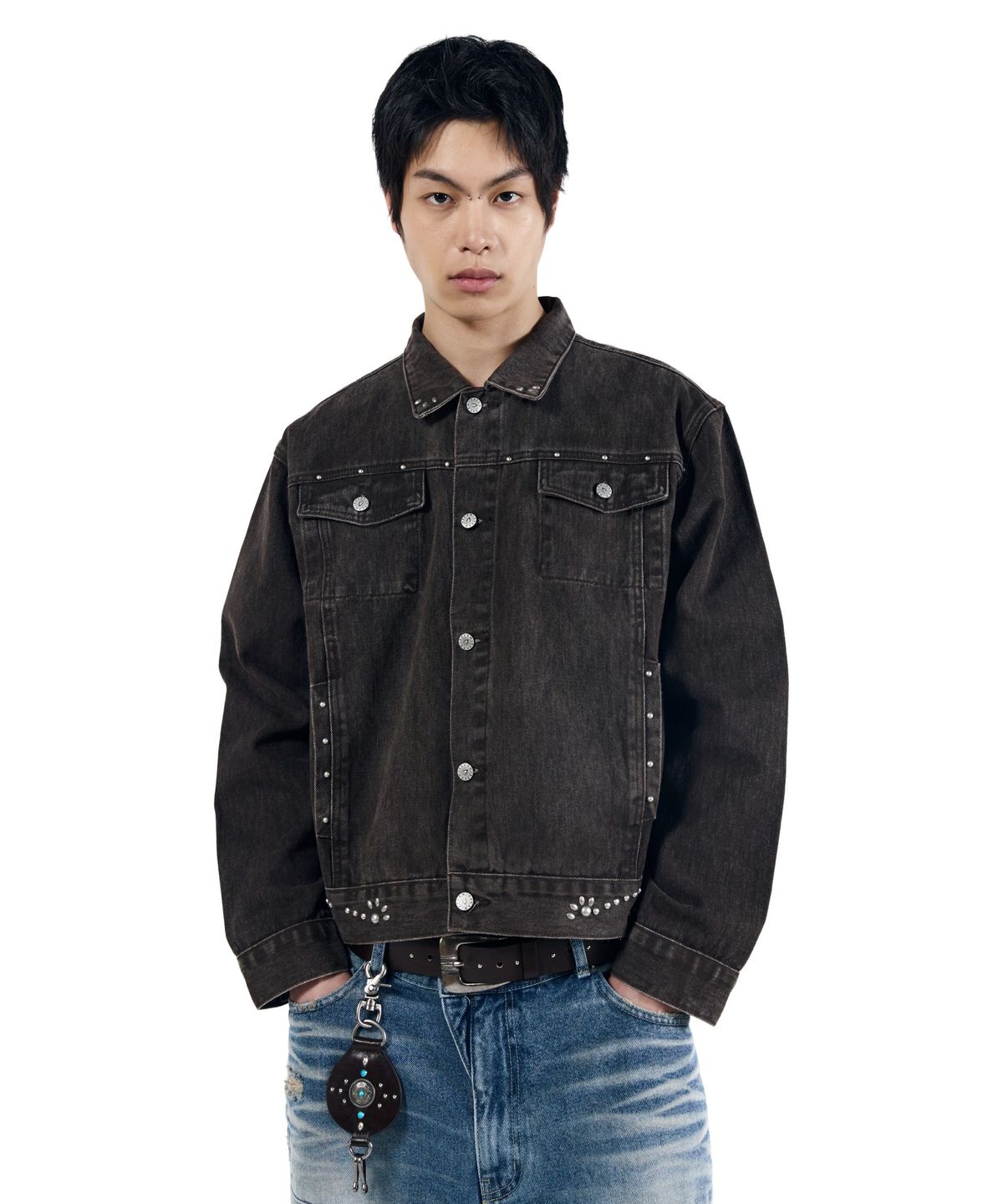 아캄(AAKAM) Frontier Studded Jacket (Brown)