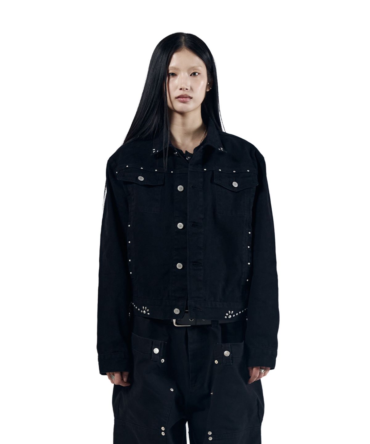 아캄(AAKAM) Frontier Studded Jacket (Black)