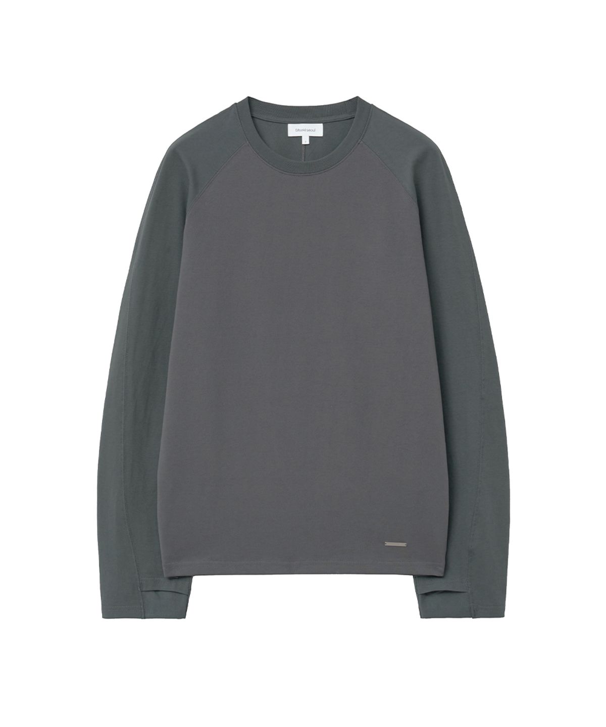 미세키서울 맨(MISEKISEOUL MEN) Two-tone raglan long sleeve CHARCOAL