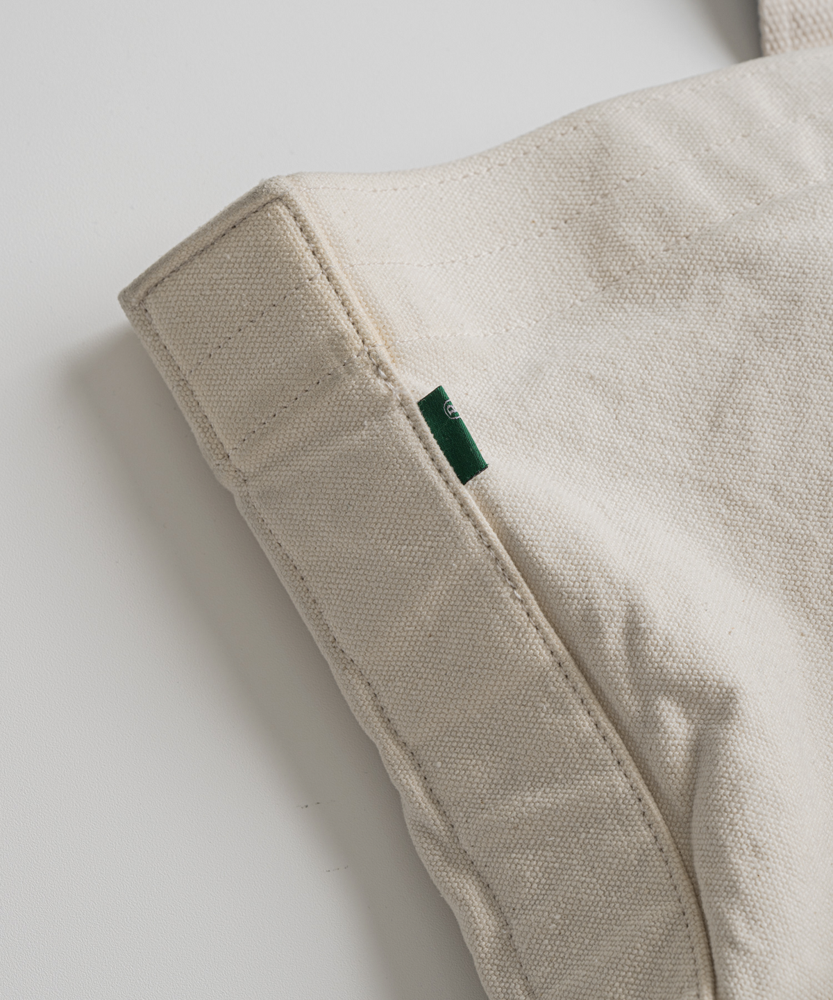 비헤비어(BEHEAVYER) WASHED CANVAS TOTE BAG oatmeal/blue