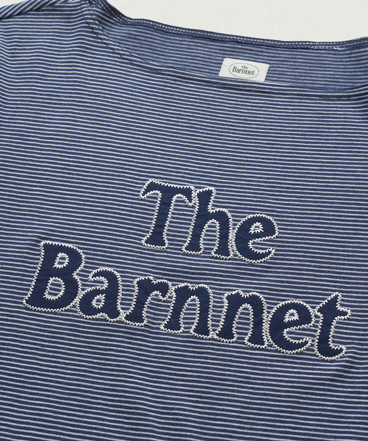더바넷(THEBARNNET) Talat Boat Neck Stripe T-Shirt_Navy