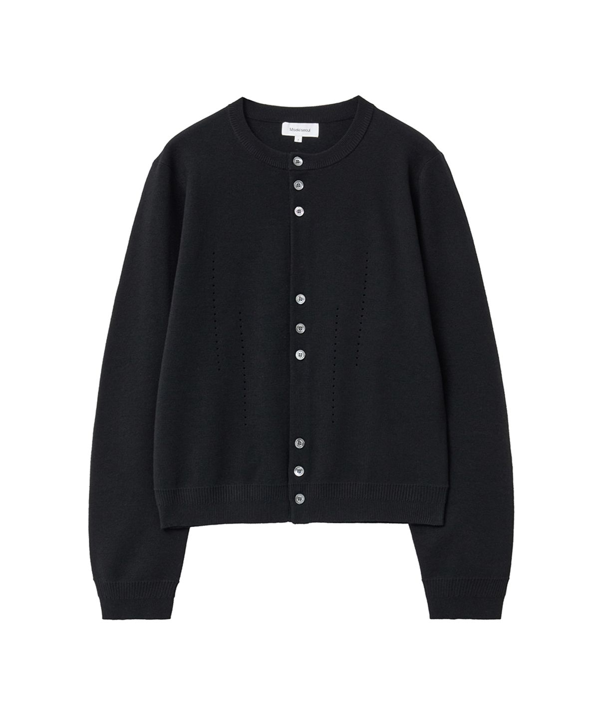 미세키서울 맨(MISEKISEOUL MEN) Dual knit cardigan BLACK