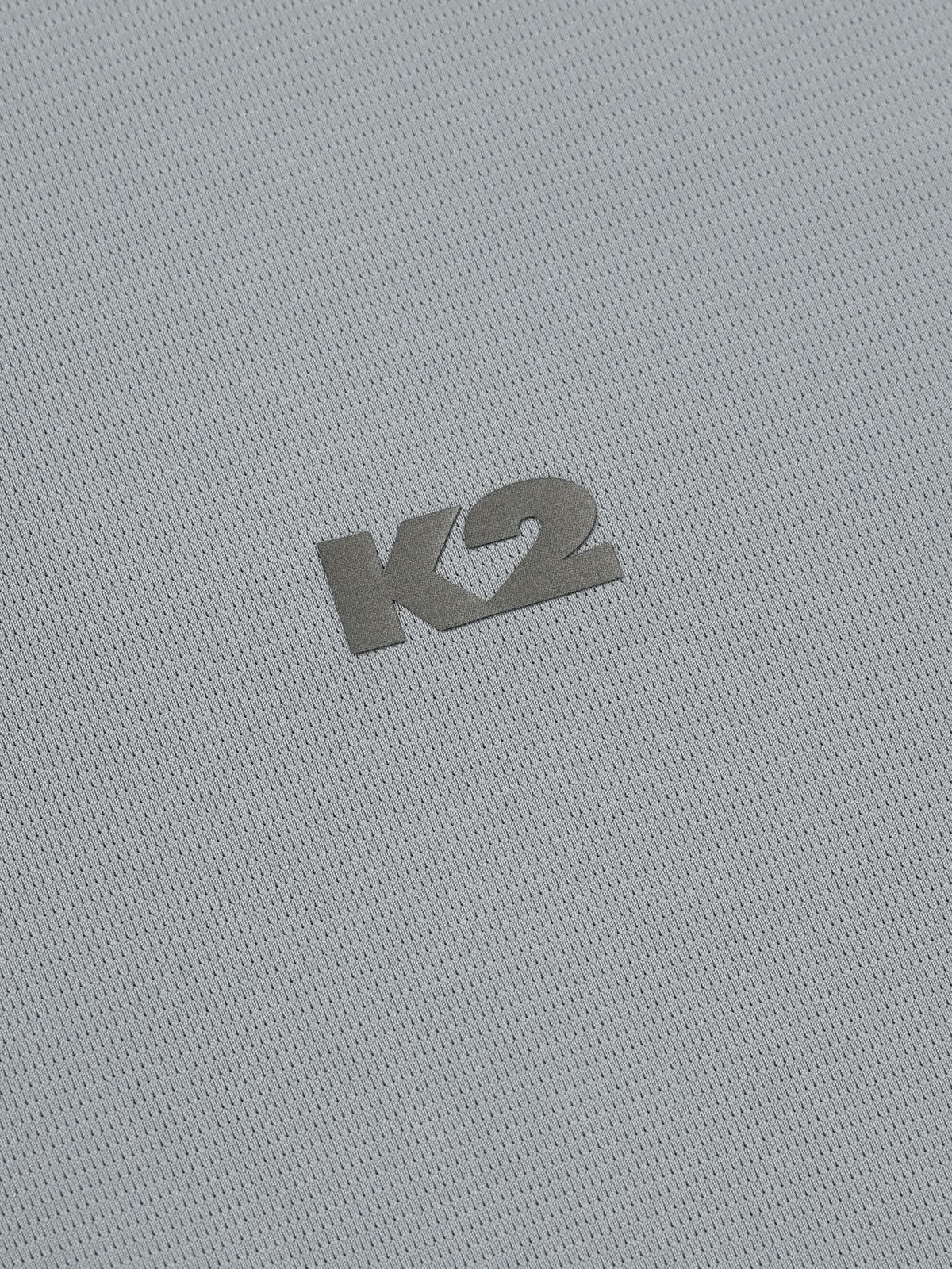 케이투(K2) E_메쉬 반팔 집업 티셔츠_Blue gray