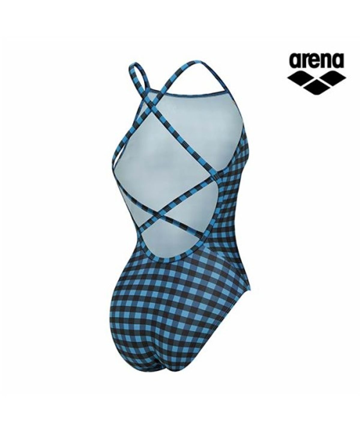 아레나(ARENA) 어반체크 원피스 더블 크로스 스트랩백 A6SL1LO66BLU