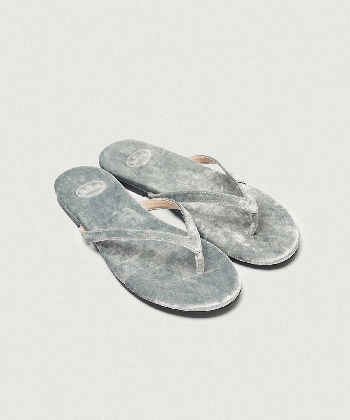 더바넷(THEBARNNET) Belua Velvet Flip-Flops_Grey