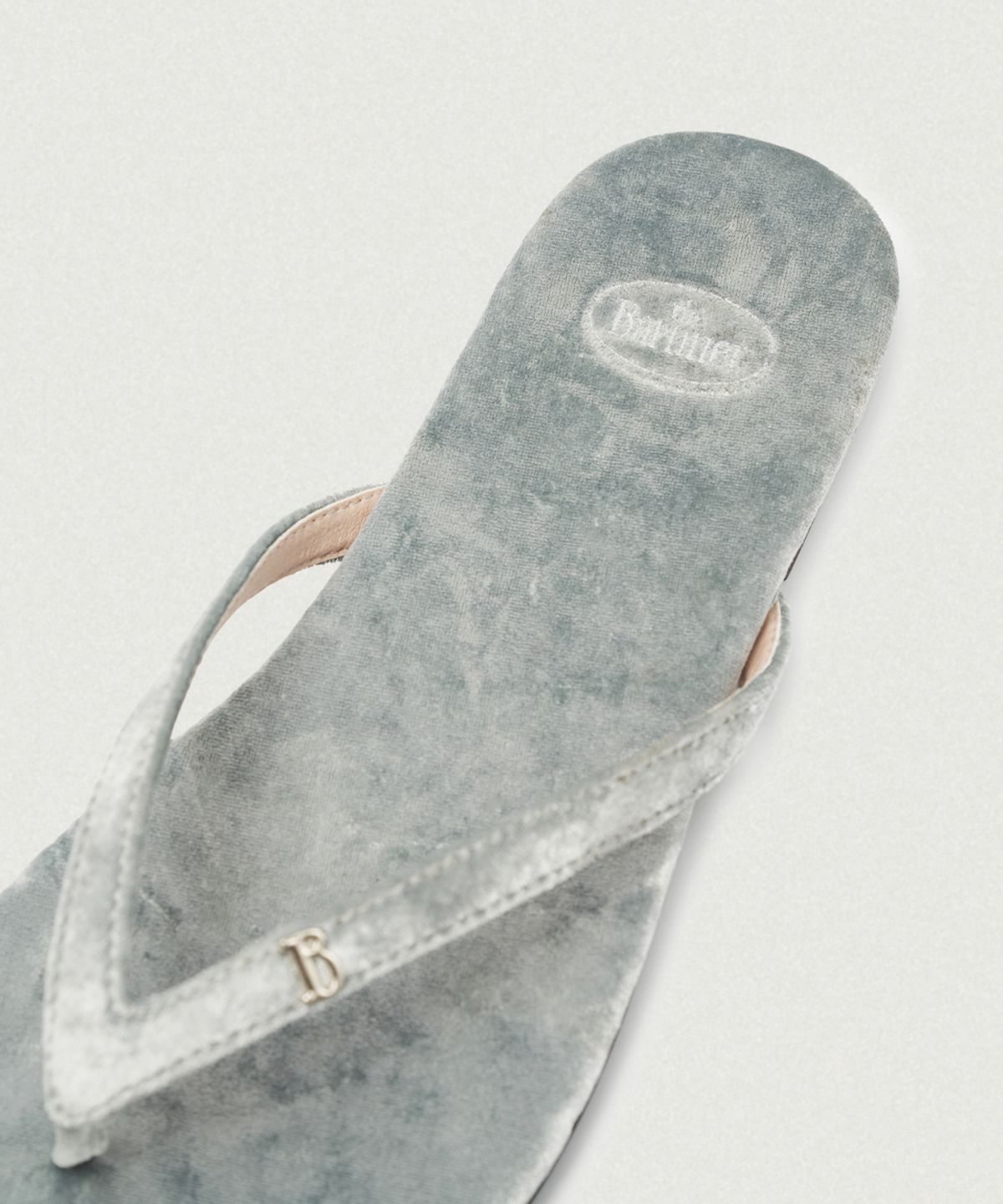 더바넷(THEBARNNET) Belua Velvet Flip-Flops_Grey