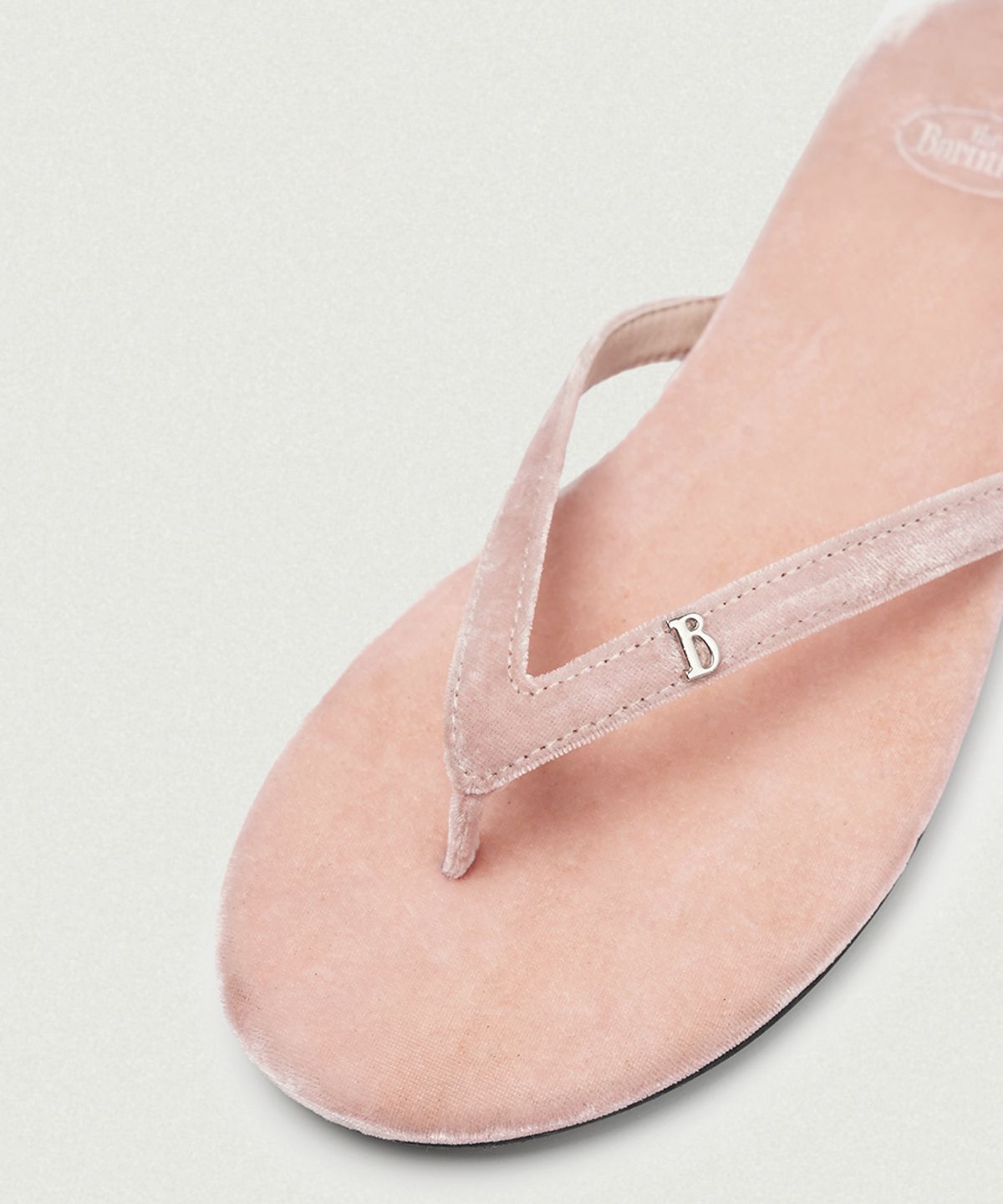 더바넷(THEBARNNET) Belua Velvet Flip-Flops_Light Pink