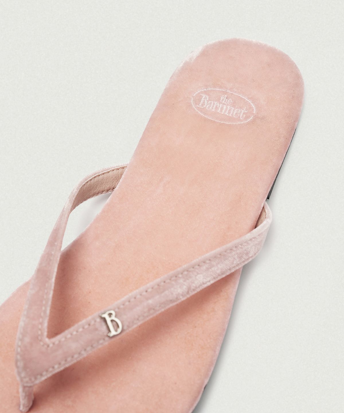 더바넷(THEBARNNET) Belua Velvet Flip-Flops_Light Pink