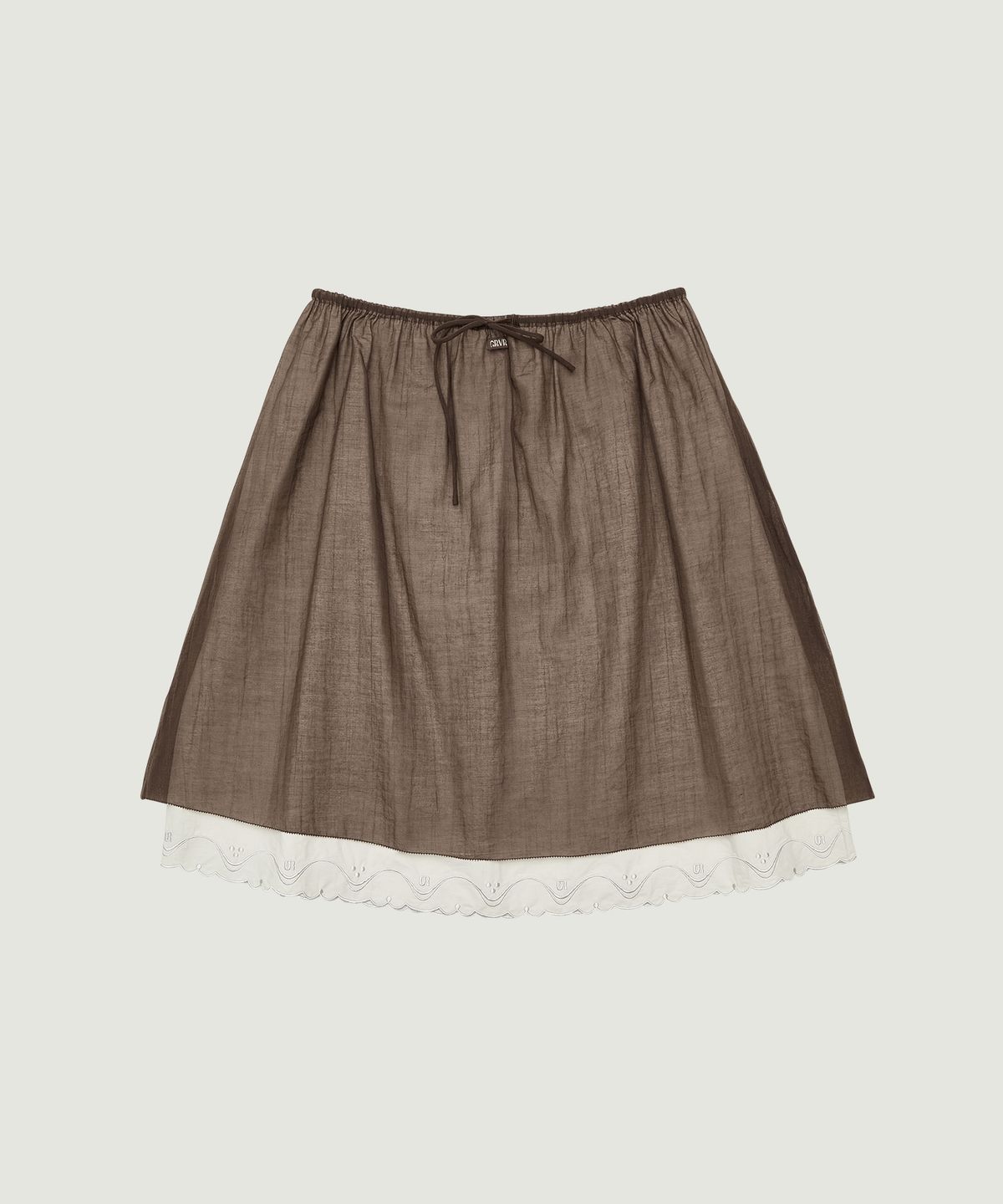 그로브(GROVE) MARO MIDI SKIRT (BROWN)