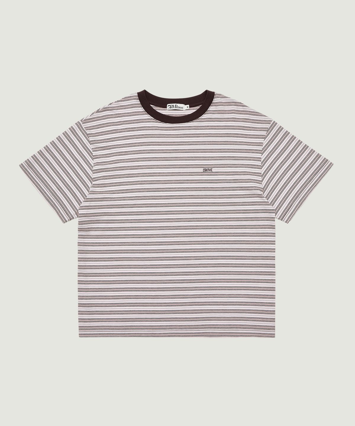그로브(GROVE) TANI STRIPE H/S T-SHIRT (PINK)