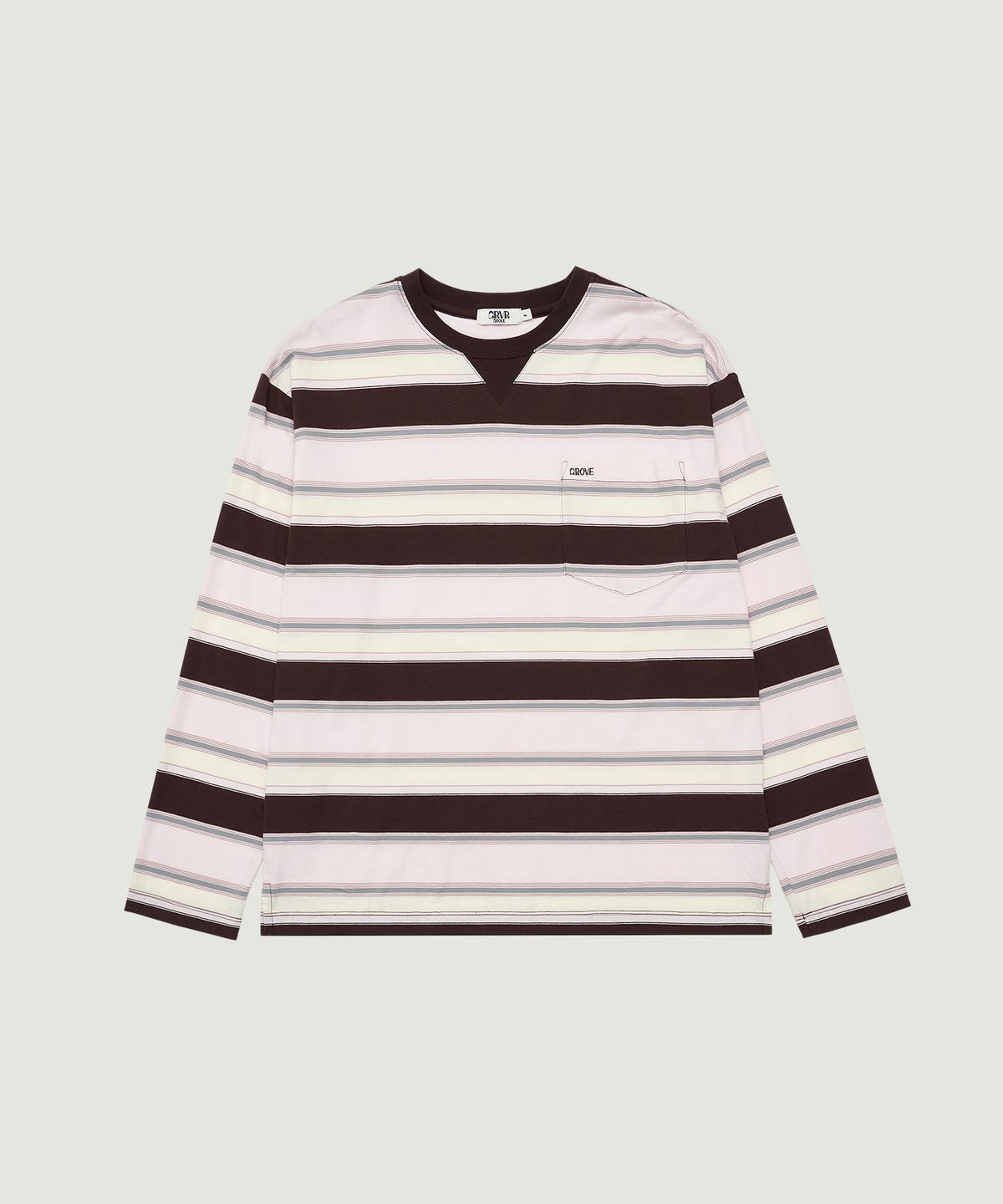 그로브(GROVE) TALIN STRIPE L/S T-SHIRT (PINK)