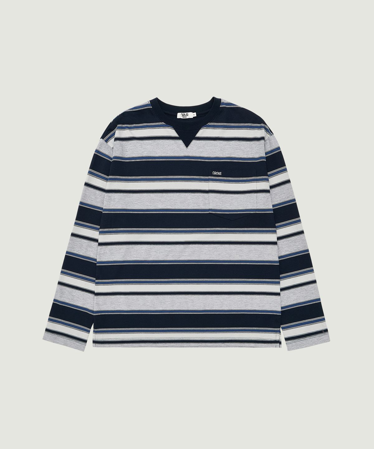 그로브(GROVE) TALIN STRIPE L/S T-SHIRT (NAVY)