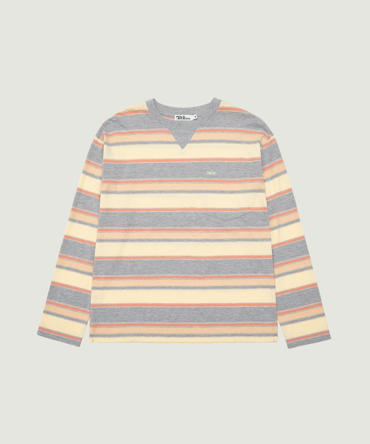 그로브(GROVE) TALIN STRIPE L/S T-SHIRT (GRAY)