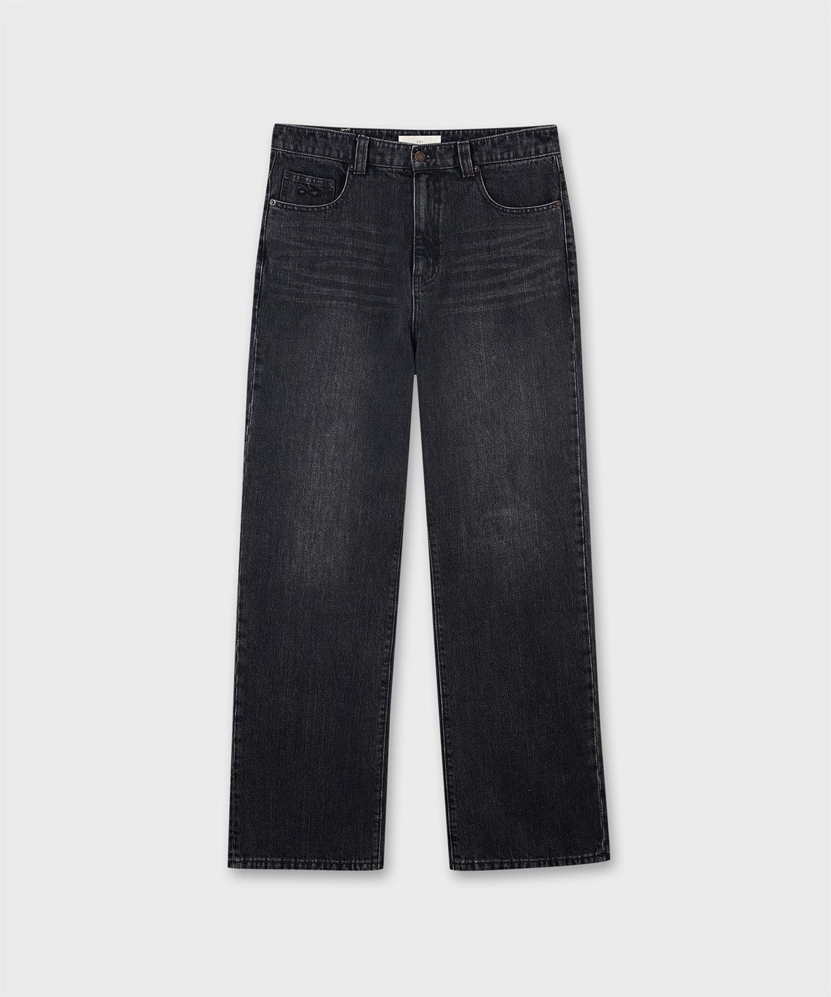 플랙(PLAC) [KUROKI] FLARED DENIM_BLACK WASHED