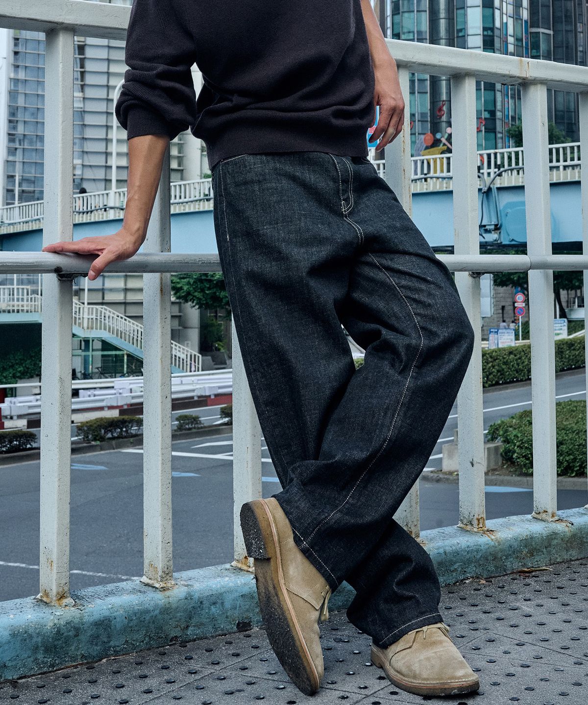 플랙(PLAC) [KUROKI] WIDE DENIM_DARK INDIGO