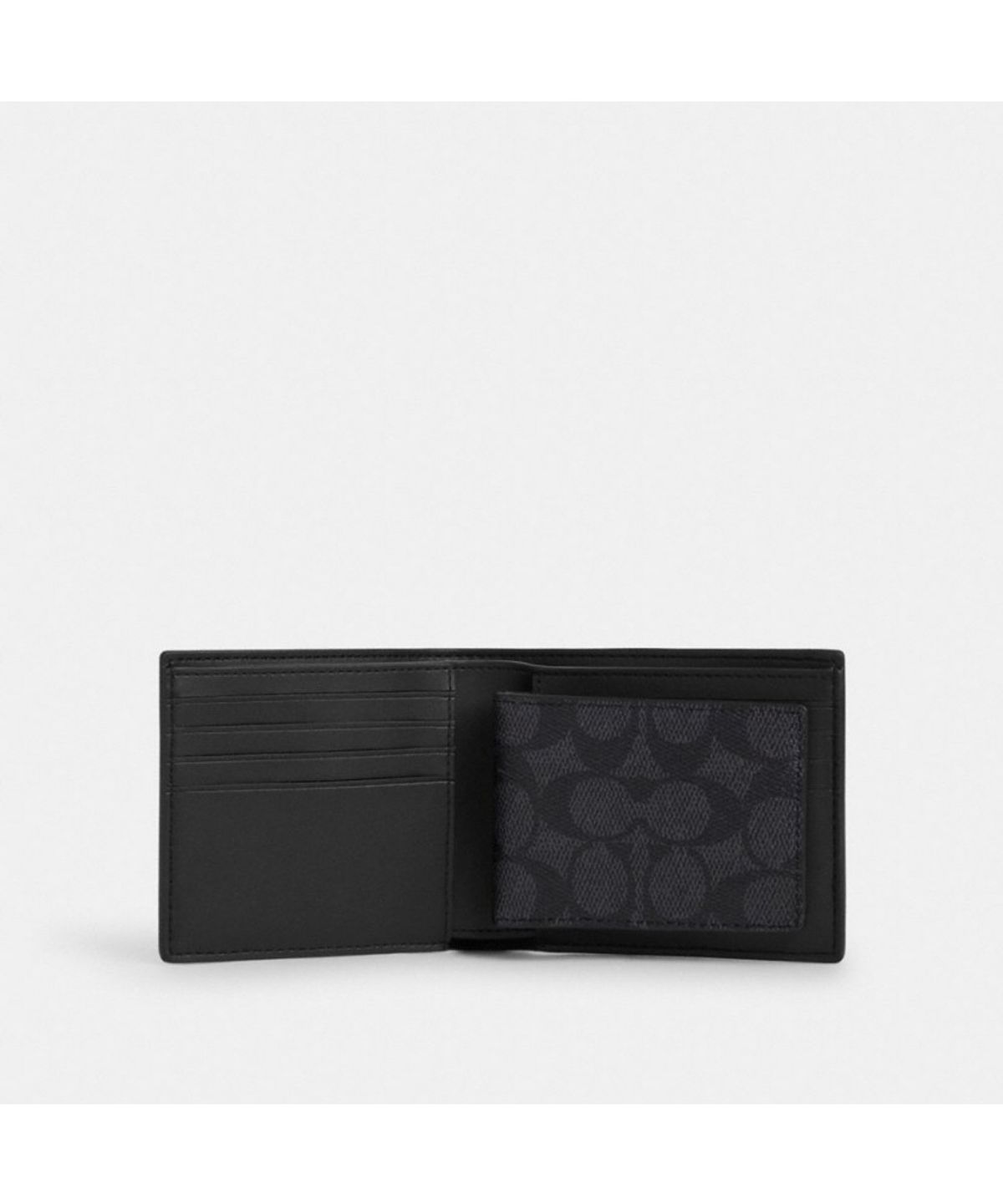 코치(COACH) 쓰리인원 월릿 인 시그니처 캔버스 CW380 CQ/BK