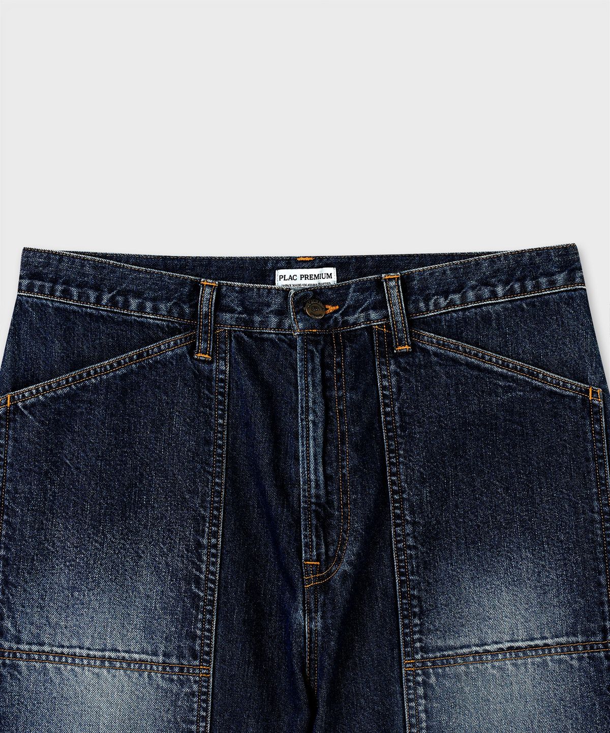 플랙(PLAC) [SHIOTA MADE] GARDENER STRAIGHT DENIM_RUST WASHED