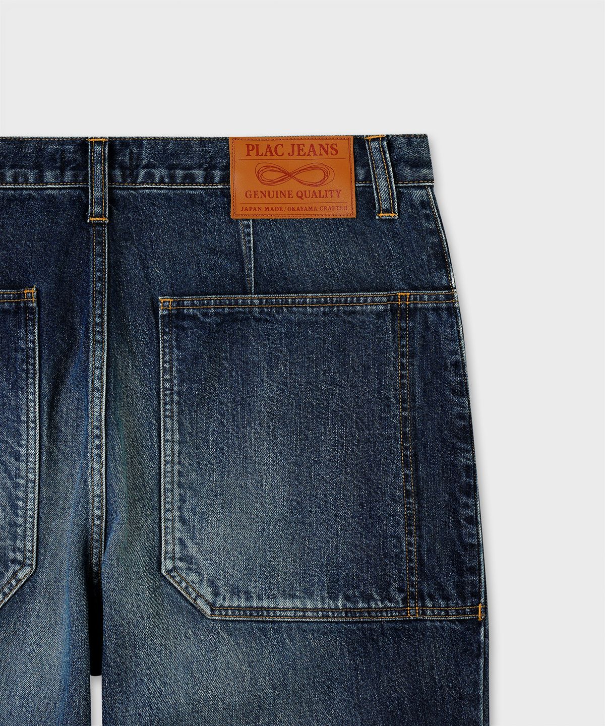 플랙(PLAC) [SHIOTA MADE] GARDENER STRAIGHT DENIM_RUST WASHED