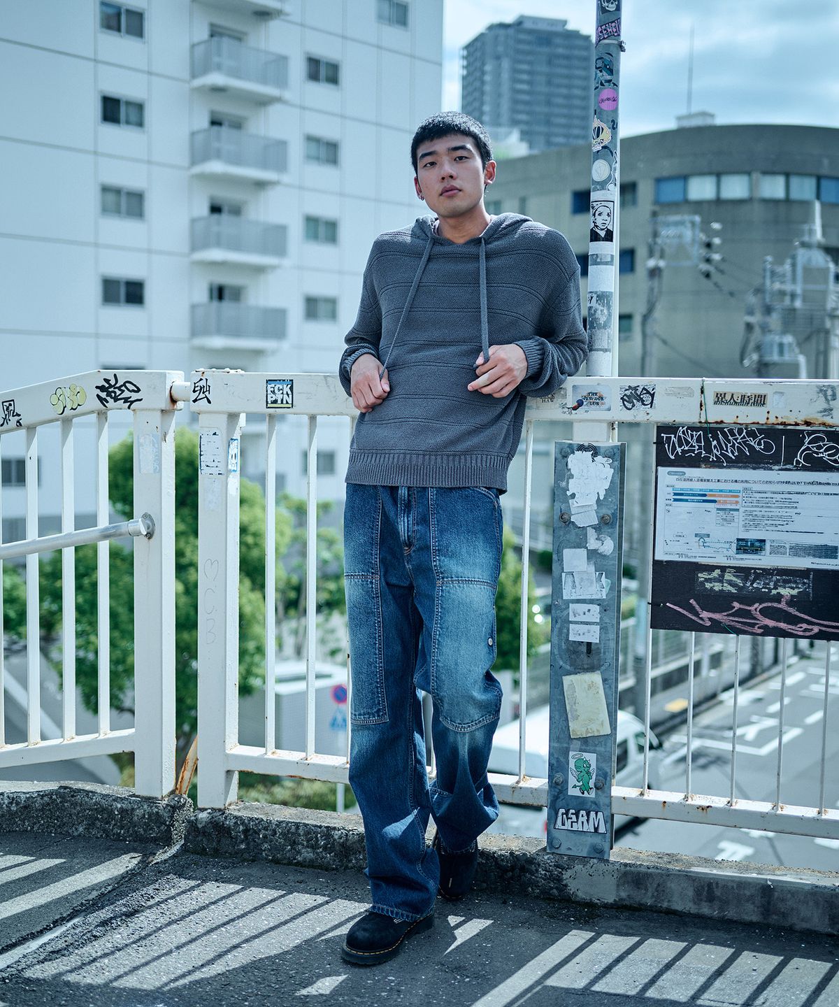 플랙(PLAC) [SHIOTA MADE] GARDENER STRAIGHT DENIM_RUST WASHED