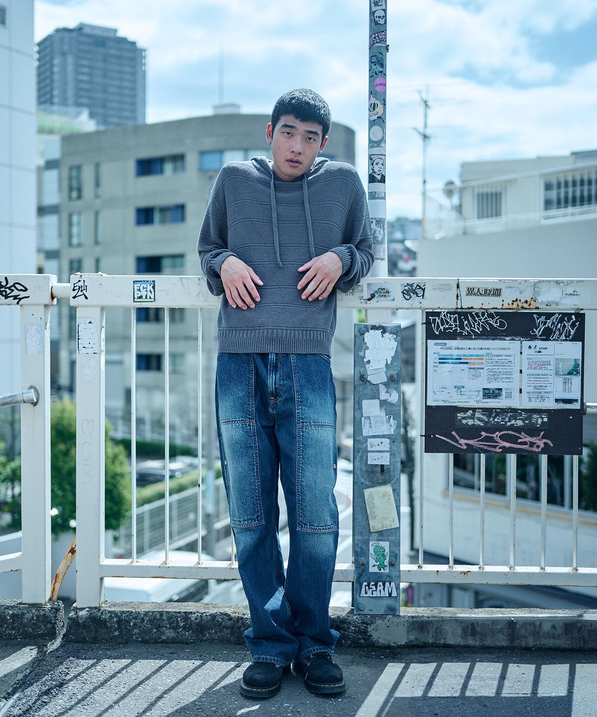 플랙(PLAC) [SHIOTA MADE] GARDENER STRAIGHT DENIM_RUST WASHED