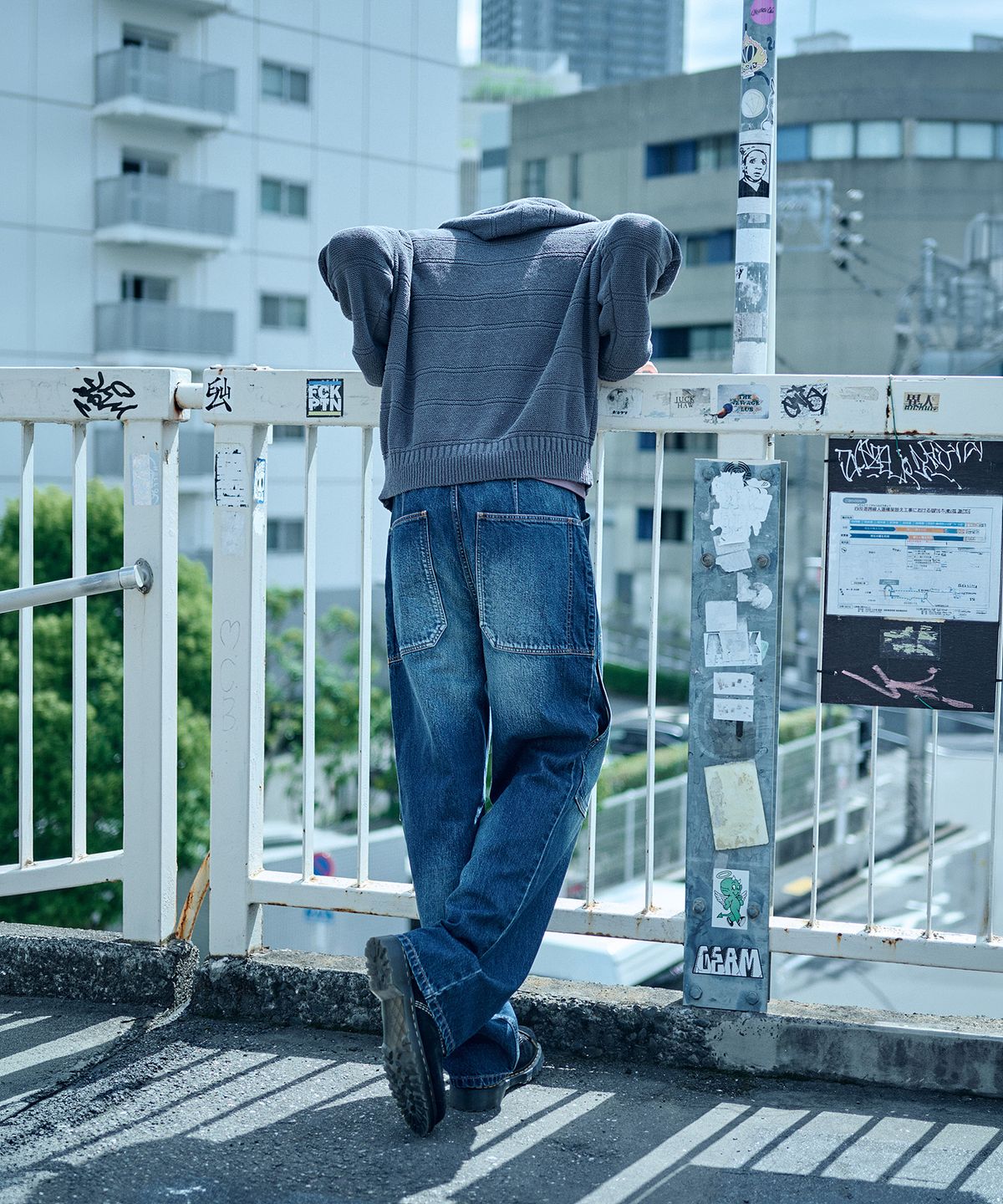 플랙(PLAC) [SHIOTA MADE] GARDENER STRAIGHT DENIM_RUST WASHED