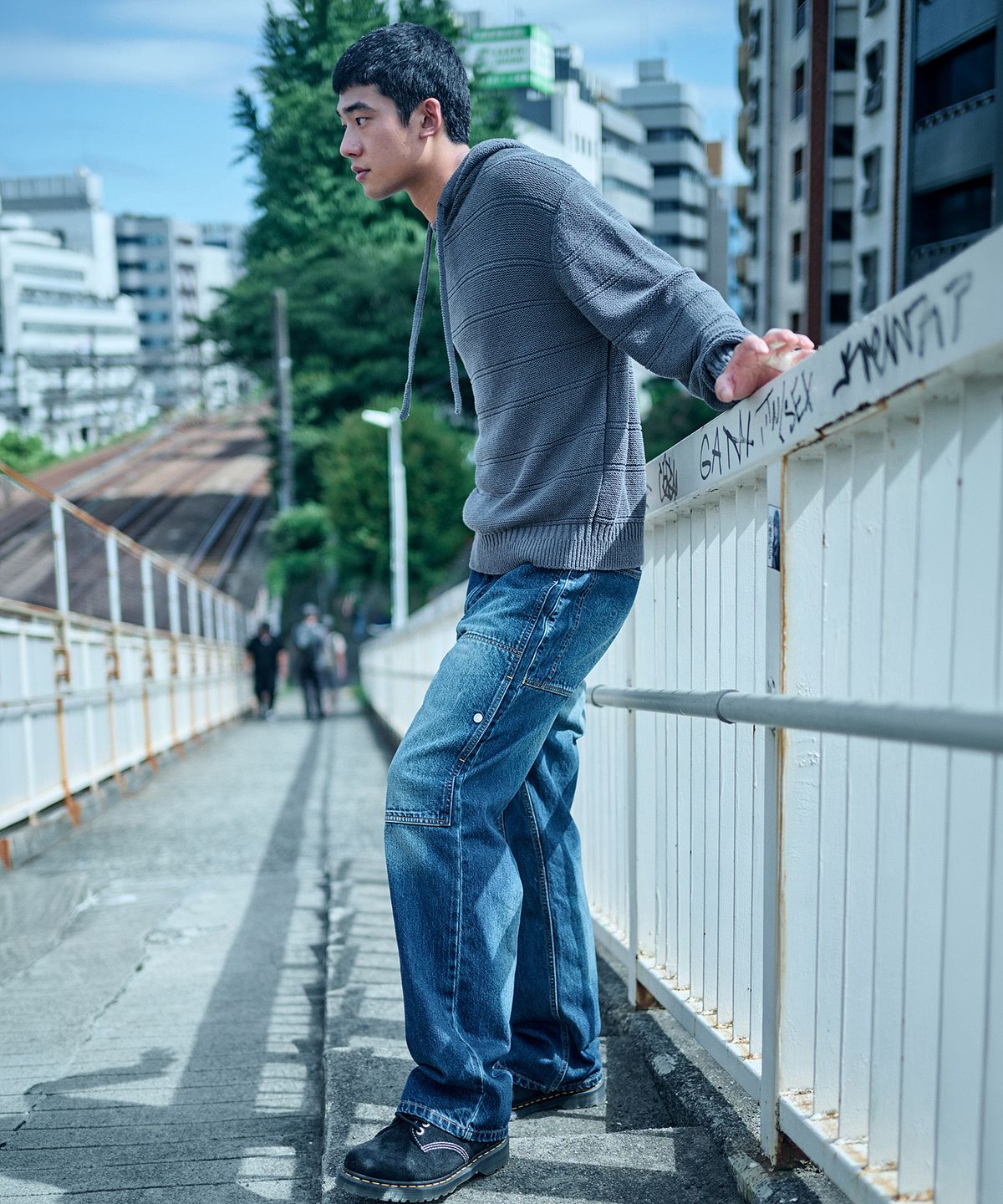 플랙(PLAC) [SHIOTA MADE] GARDENER STRAIGHT DENIM_RUST WASHED