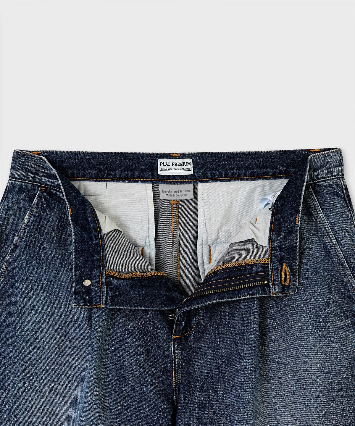 플랙(PLAC) [SHIOTA MADE] WIDE DENIM_FADED WASHED