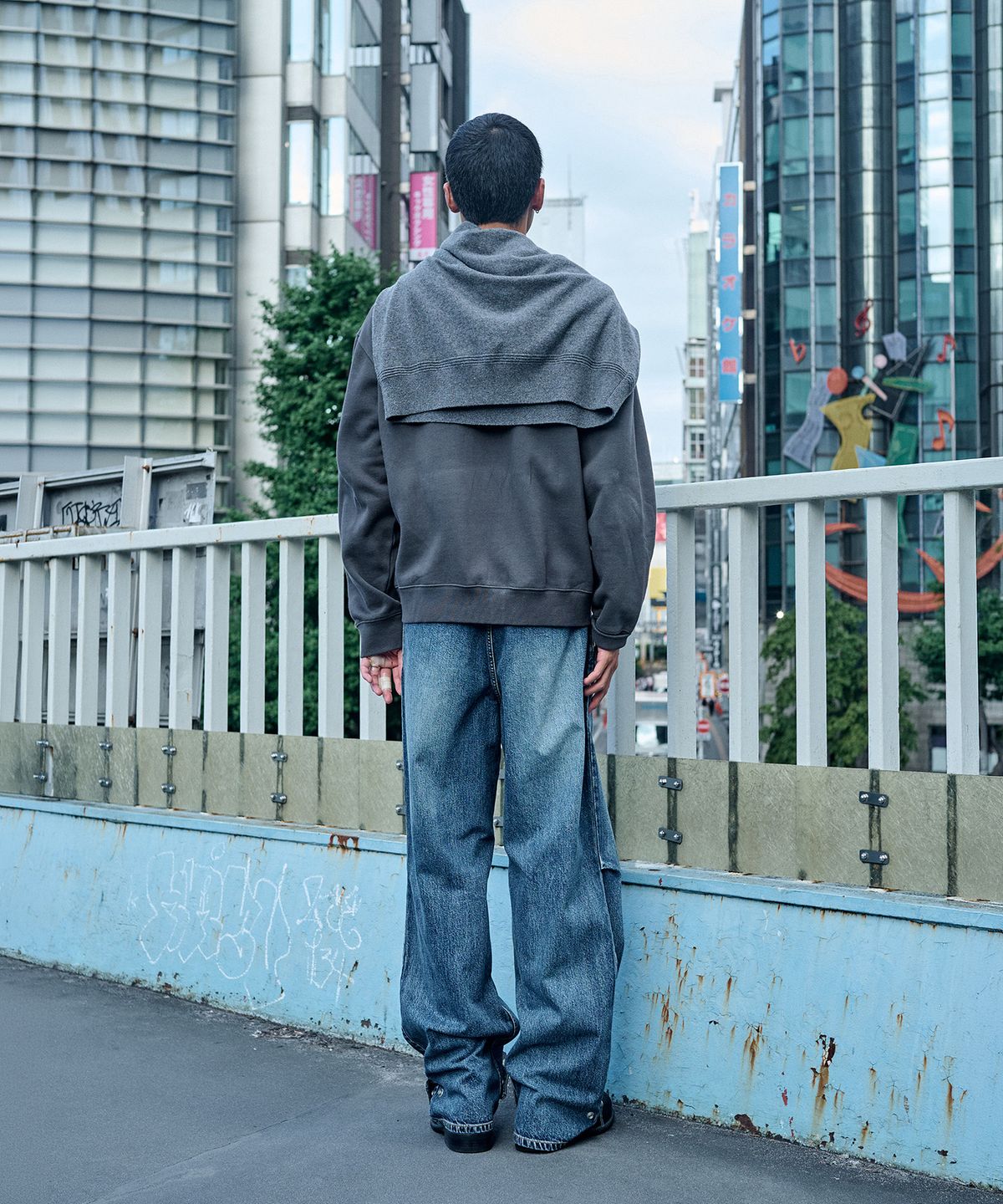플랙(PLAC) [SHIOTA MADE] WIDE DENIM_FADED WASHED