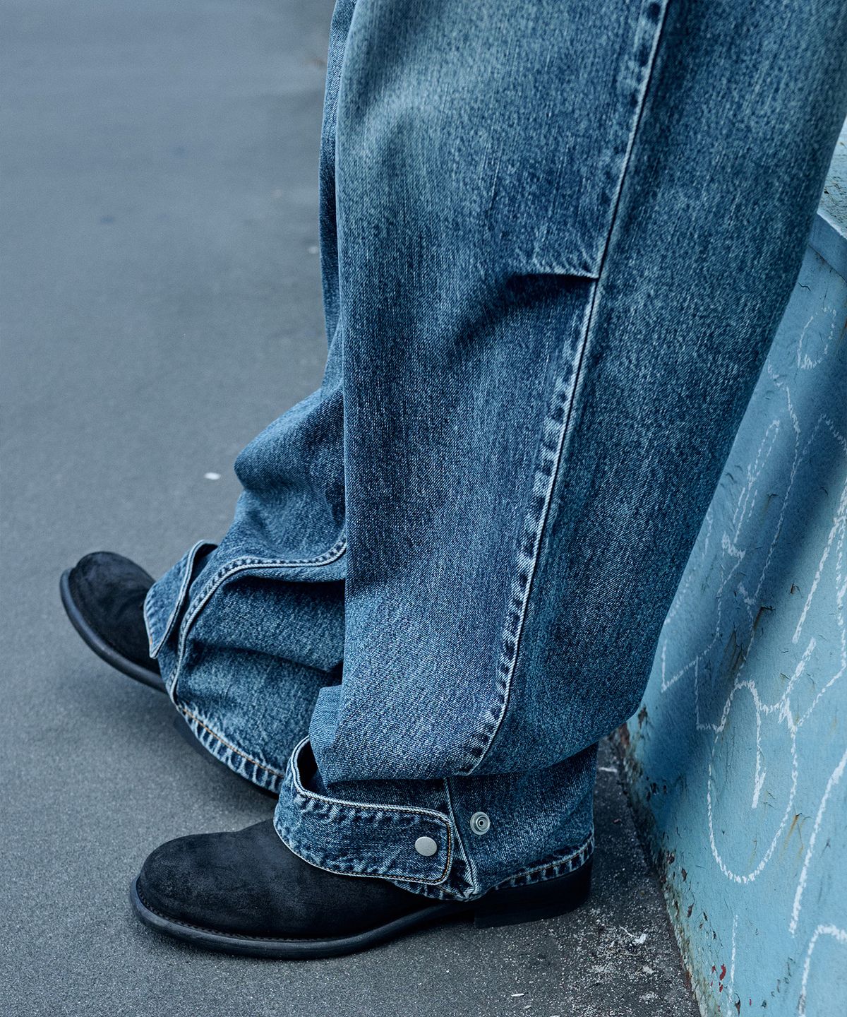 플랙(PLAC) [SHIOTA MADE] WIDE DENIM_FADED WASHED